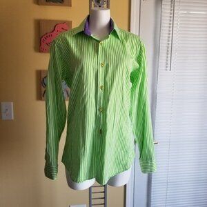 Jared Lang Striped 100% Cotton Shirt (M)